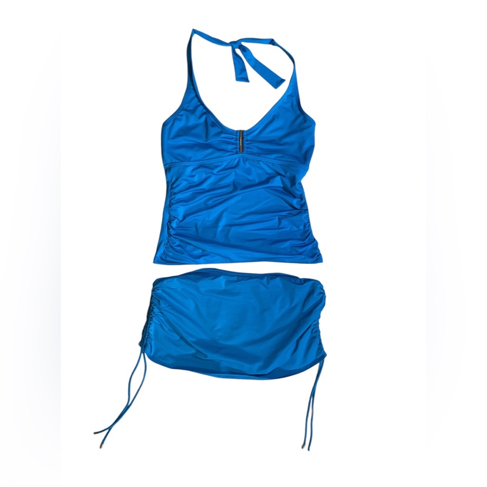 Calvin Klein turquoise Swim Skirt Tankini Swimsuit 2pc Set Womens Large